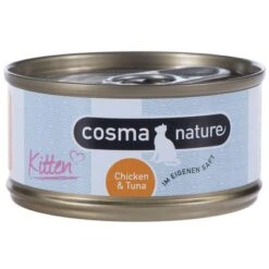 Pack Ahorro: Cosma Nature Kitten 24 X 70 G -Mascota Suministros Ventas 64868 pla cosma kitten chicken tuna 70g 8