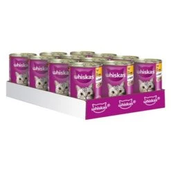 Whiskas 1+ Años En Lata 12 X 400 G -Mascota Suministros Ventas 67677 pla whiskas 1plus huhn 12x400g hs 01 6