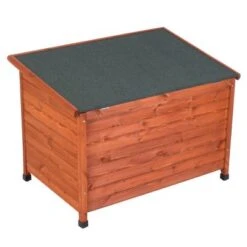 Caseta De Madera Woody Premium Con Puerta Para Perros -Mascota Suministros Ventas 70354 hundehuette flachdach fg 1120023 7