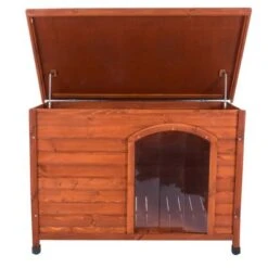 Caseta De Madera Woody Premium Con Puerta Para Perros -Mascota Suministros Ventas 70354 hundehuette flachdach fg 1120028 8