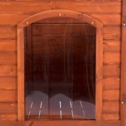 Caseta De Madera Woody Premium Con Puerta Para Perros -Mascota Suministros Ventas 70354 hundehuette flachdach fg 1120029 3