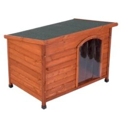 Caseta De Madera Woody Premium Con Puerta Para Perros -Mascota Suministros Ventas 70354 pla hundehuette flachdach fg 1120018 7
