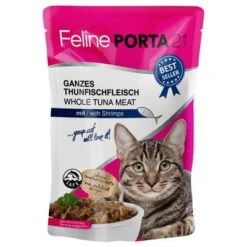 Feline Porta 21 En Bolsitas 24 X 100 G -Mascota Suministros Ventas 7165 pla felineporta21 tunashrimps pouch 5