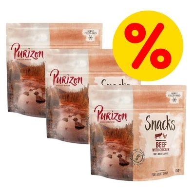 Purizon Snacks Sin Cereales Para Perros 3 X 100 G - Pack Ahorro 1 Purizon Snacks Sin Cereales Para Perros 3 X 100 G - Pack Ahorro