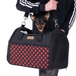 Bolso De Transporte A Cuadros Para Mascotas 36 Bolso De Transporte A Cuadros Para Mascotas -Mascota Suministros Ventas 79331 tragetasche hund fg 7524 6