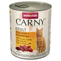 Animonda Carny Adult 6 X 800 G -Mascota Suministros Ventas 83734 pla animonda carny adult rind huhn entenherzen 800g hs 01 5 1