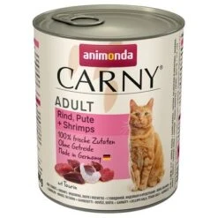 Animonda Carny Adult 6 X 800 G -Mascota Suministros Ventas 83735 pla animonda carny adult rind pute shrimps 800g hs 01 2 1