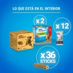 PURINA Dentalife Snacks Dentales Para Perros Grandes (25-40 Kg) 19 PURINA Dentalife Snacks Dentales Para Perros Grandes (25-40 Kg) -Mascota Suministros Ventas 982204 what s inside large 2 0