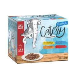 Catessy Bocaditos En Salsa O Gelatina 144 X 100 G - Pack Mixto XXL -Mascota Suministros Ventas catessy chunks jelly xxl 1000x1000 0