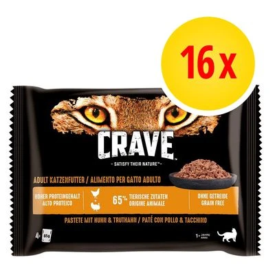 Crave 16 X 85 G En Bolsitas Para Gatos - Pack Mixto 1 Crave 16 X 85 G En Bolsitas Para Gatos - Pack Mixto