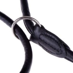 Correa Ajustable De Cuero Hunter Round & Soft Negra -Mascota Suministros Ventas lederleinen 14 3