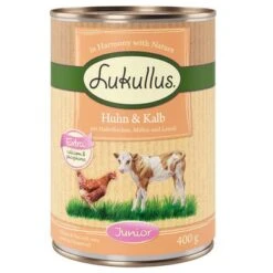 Lukullus Junior - Pack De Prueba Mixto -Mascota Suministros Ventas lk 400g junior kalbhuhn 1000x1000 0