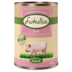 Lukullus Adult Sin Cereales 6 X 400 G -Mascota Suministros Ventas lk 400g landguth adult pork 1000x1000 2