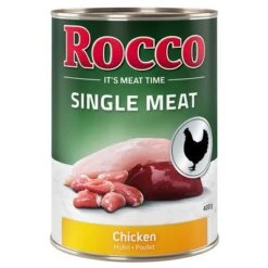 Pack Ahorro Rocco Single Meat 24 X 400 G Comida Húmeda Para Perros 7 Pack Ahorro Rocco Single Meat 24 X 400 G Comida Húmeda Para Perros -Mascota Suministros Ventas rocco nf singlemeat 400g chicken 1000x1000 1 5 1