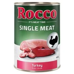 Pack Ahorro Rocco Single Meat 24 X 400 G Comida Húmeda Para Perros 8 Pack Ahorro Rocco Single Meat 24 X 400 G Comida Húmeda Para Perros -Mascota Suministros Ventas rocco nf singlemeat 400g turkey 1000x1000 7 1