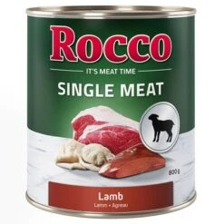 Rocco Single Meat 6 X 800 G Comida Húmeda Para Perros -Mascota Suministros Ventas rocco nf singlemeat 800g lamb 1000x1000 8 1