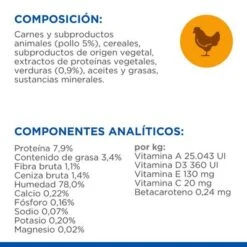 Hill's Science Plan Hill's Adult Sterilised Healthy Cuisine Con Pollo Y Salmón Para Gatos 24 Hill's Science Plan Hill's Adult Sterilised Healthy Cuisine Con Pollo Y Salmón Para Gatos -Mascota Suministros Ventas sp sterilized cat young adult chicken stew pouch bk28509m composition 1