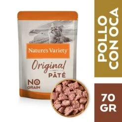 Nature's Variety Original Paté No Grain 12 X 70 G Para Gatos -Mascota Suministros Ventas wet cat pate pollo oca 70gr es 1