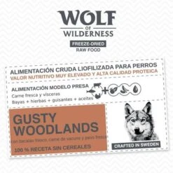 Wolf Of Wilderness Gusty Woodlands Con Vacuno, Bacalao Y Pavo -Mascota Suministros Ventas wow board benefits freezedried gusty woodlands de 1000x1000 6