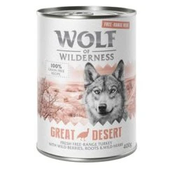 Wolf Of Wilderness Free Range 6 X 400 G / 800 G - Pack De Prueba -Mascota Suministros Ventas wow freerange greatdesert 400g 1000x1000 6