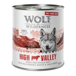 Wolf Of Wilderness Free Range 6 X 400 G / 800 G - Pack De Prueba -Mascota Suministros Ventas wow freerange highvalley 800g 1000x1000 3