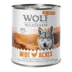 Wolf Of Wilderness Free Range 6 X 400 G / 800 G - Pack De Prueba -Mascota Suministros Ventas wow freerange wideacres 800g 1000x1000 1 1